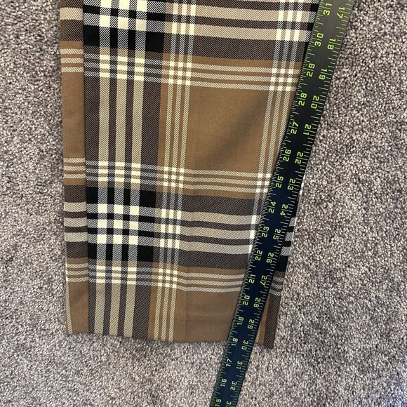 H&M Women's Chino Pants Size 31 Beige Plaid Relaxed Fit Mid Rise Pockets NWT - Picture 14 of 16